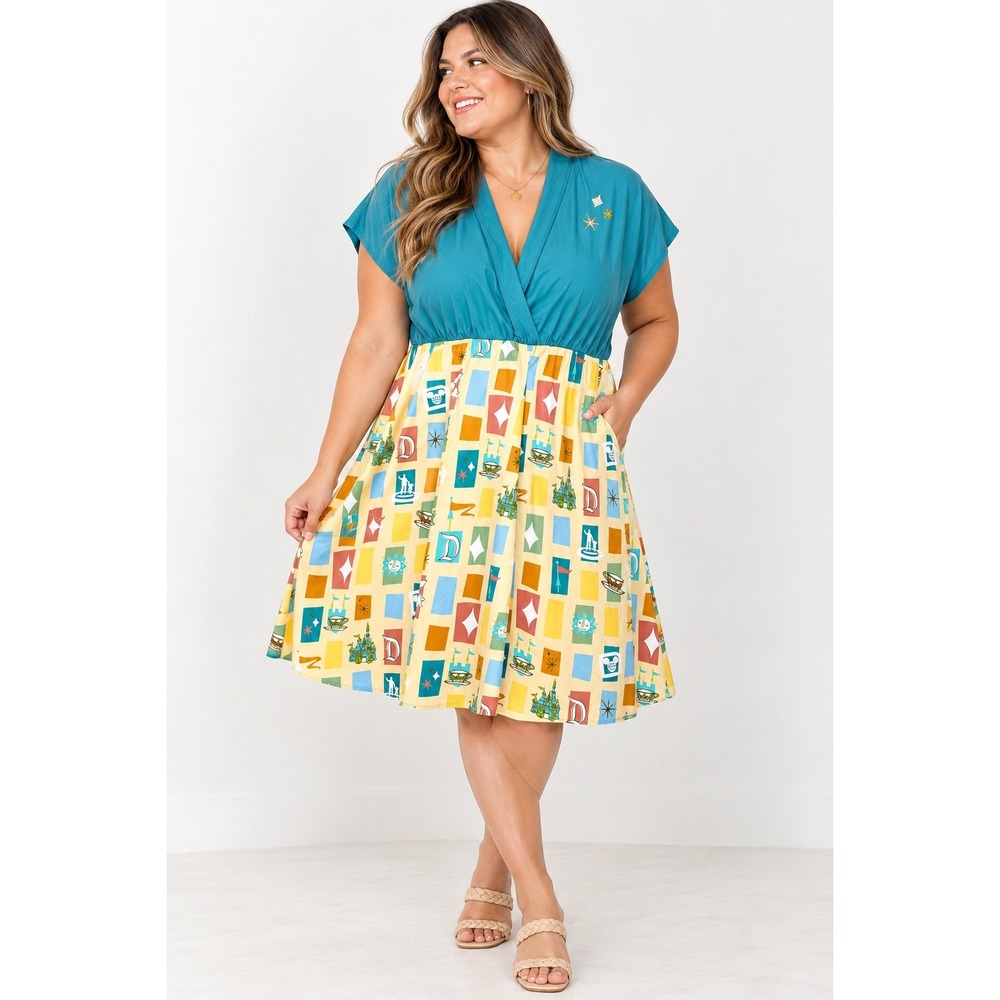 Disney Parks The Dress Shop Disneyland Mid-Century Modern Fantasyland Dress 1X